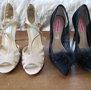 2 pairs of Betsey Johnson heels